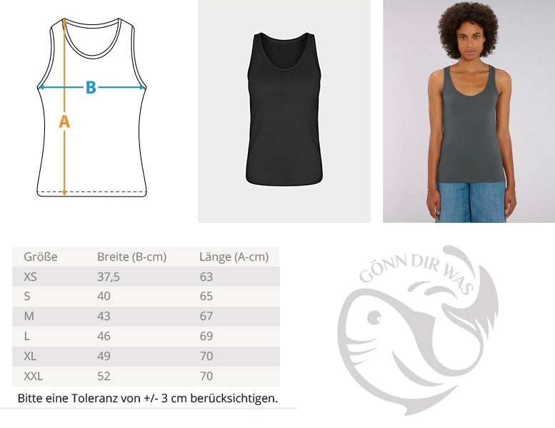 Be Bold | Schwarz - Damen organic Tanktop, in mehreren Farber, 100% Bio-Baumwolle