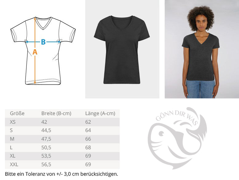 Träume immer was | Bunt  - Premium Organic Damen T-Shirt, V-Neck, in mehreren Farben, 100% Bio-Baumwolle