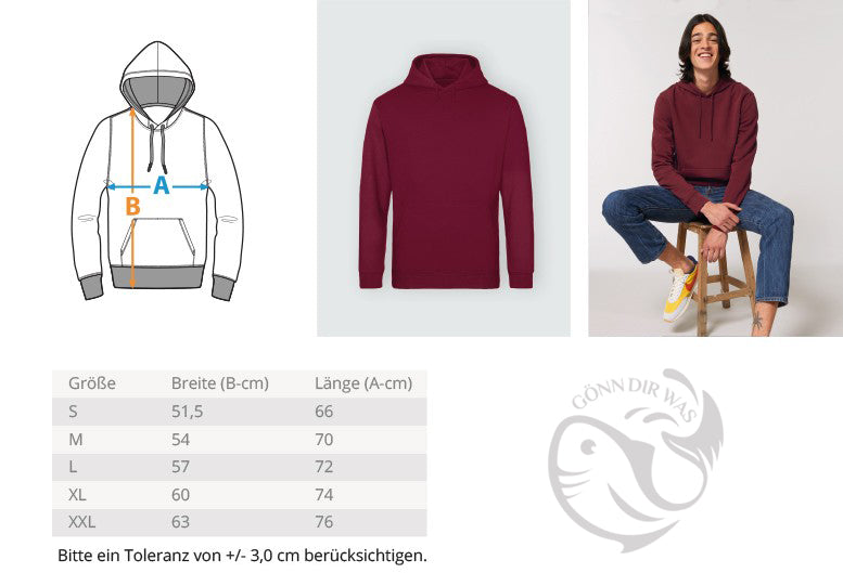 Bee happy  - Damen organic Hoodie, in mehreren Farber