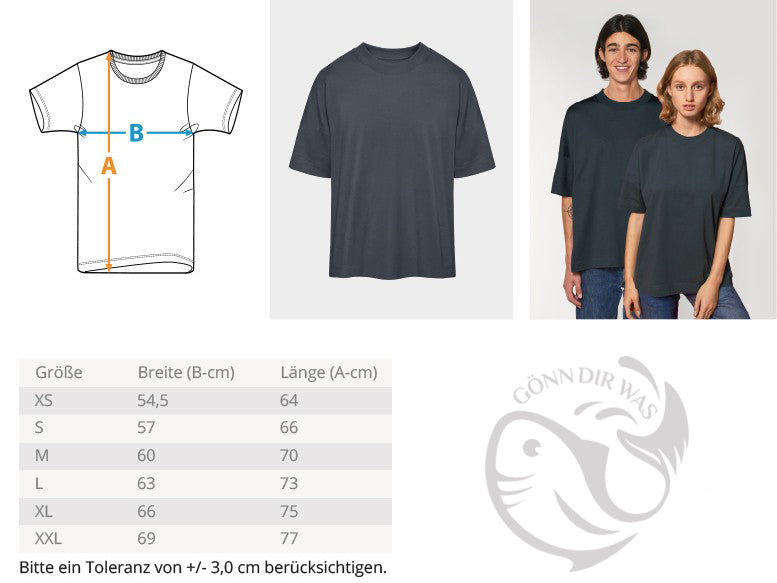 Yin-Yang  - Damen organic Oversized-Shirt, 100% Bio-Baumwolle