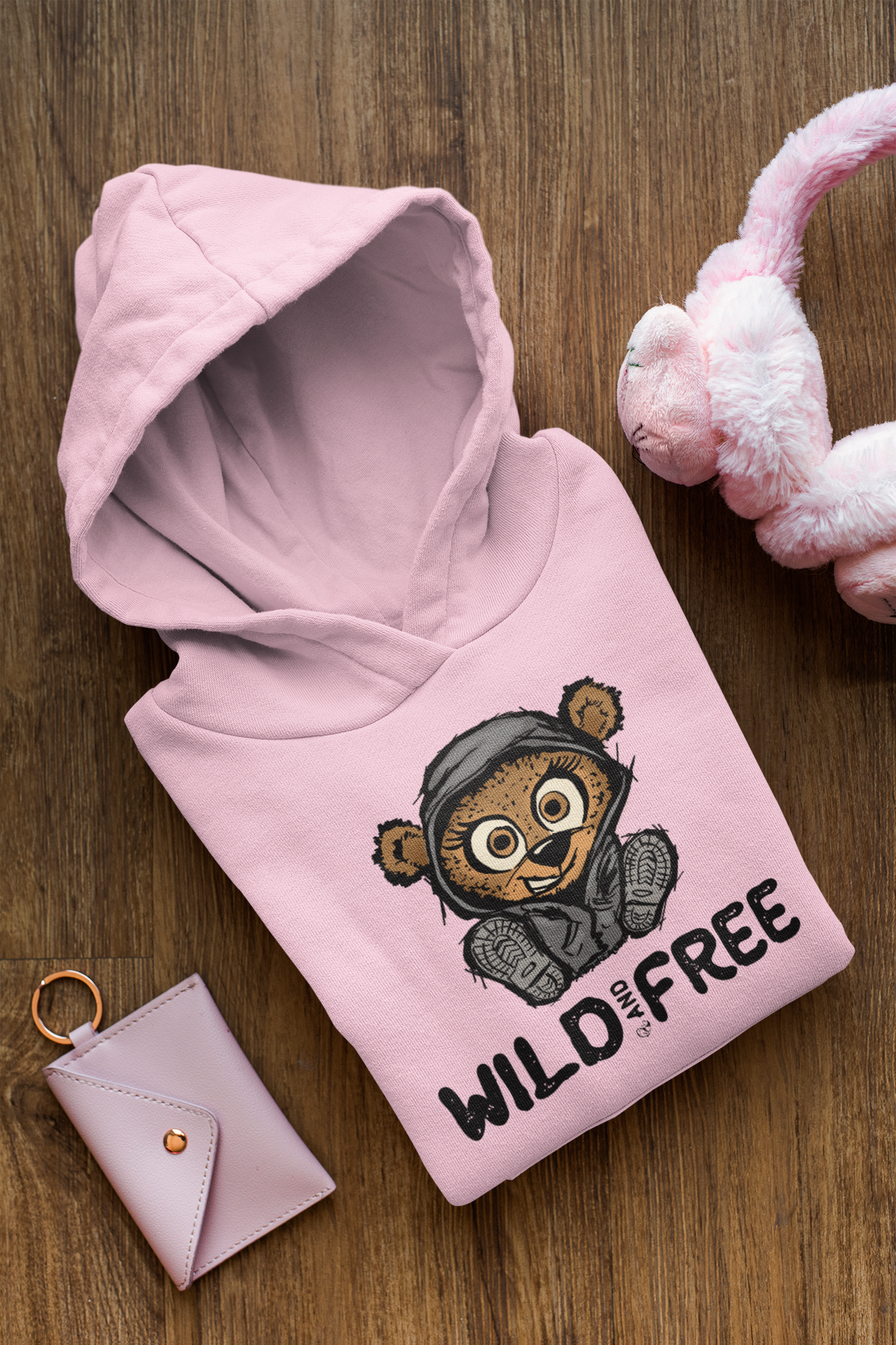 Wild & Free - Unisex organic Hoodie, in mehreren Farben