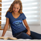 Die Auge | Dark  - Premium Organic Damen T-Shirt, V-Neck, in mehreren Farben, 100% Bio-Baumwolle